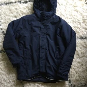 Land End Boys winter coat, navy blue